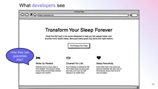 29
How they can
guarantee
this?
What developers see
 