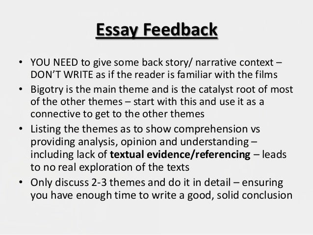 essay writing feedback