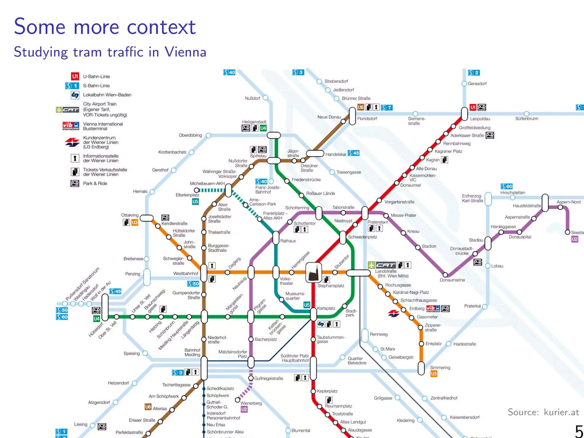 Some more context
Studying tram traﬃc in Vienna
5
Source: kurier.at
 