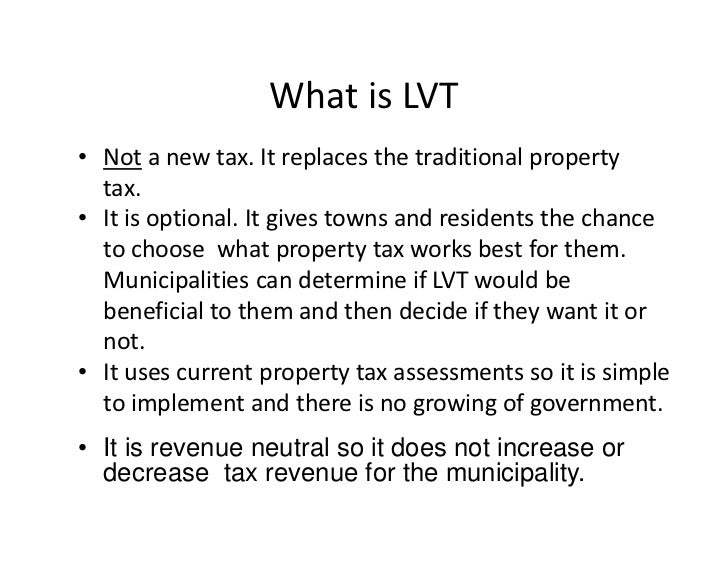 Using Land Value Tax