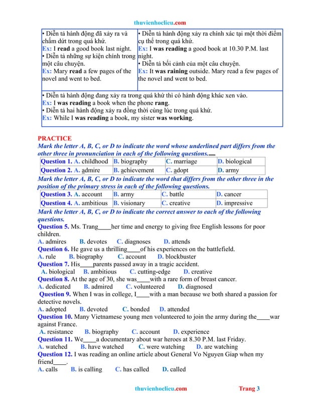 Thuvienhoclieu Bai tap Bo Tro Tieng Anh 12 Unit 1 1 docx Thuvienhoclieu bai tap bo tro tieng anh 12 unit 1 1 docx