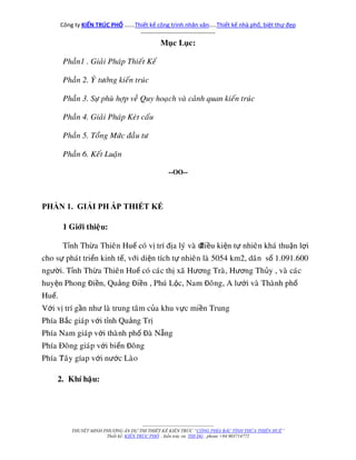 Thuyet minh phuong an thiet ke cong chao phia bac thua thien hue | PDF