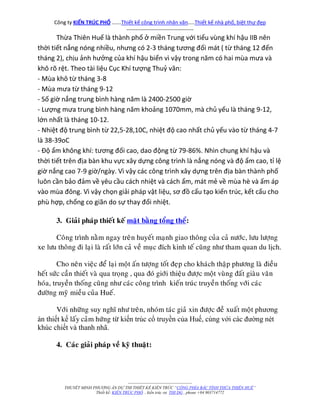Thuyet minh phuong an thiet ke cong chao phia bac thua thien hue | PDF