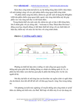 Thuyet minh phuong an thiet ke cong chao phia bac thua thien hue | PDF