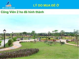 LÝ DO MUA ĐỂ Ở
Công Viên 2 ha đã hình thành
 