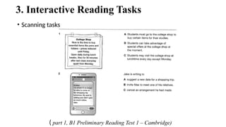 Reading Task Health Interactive reading tasks and its example | PPTX