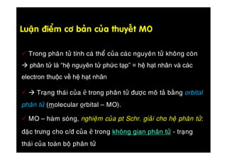 Thuyet van dao phan tu molecular orbital mo | PDF