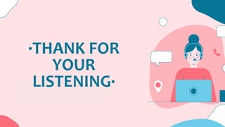 CREDITS: This presentation template was created by
Slidesgo, including icons by Flaticon, infographics &
images by Freepik and illustrations by Stories
·THANK FOR
YOUR
LISTENING·
 