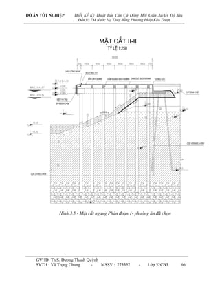 ĐỒ ÁN TỐT NGHIỆP        Thiết Kế Kỹ Thuật Bến Căn Cứ Đóng Mới Giàn Jacket Độ Sâu
                    .     Đến 95.7M Nước Hạ Thủy Bằng Phương Pháp Kéo Trượt




                                     MÆT C¾T II-II




              Hình 3.5 - Mặt cắt ngang Phân đoạn 1- phướng án đã chọn




    GVHD: Th.S. Dƣơng Thanh Quỳnh
    SVTH : Vũ Trọng Chung     -   MSSV : 273352          -    Lớp 52CB3        66
 