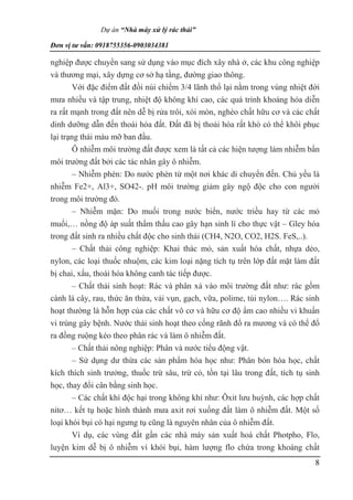 Thuyết minh dự án nhà máy xử lý rác thải | DOCX