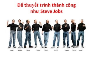 Để thuyết trình thành công
như Steve Jobs

 