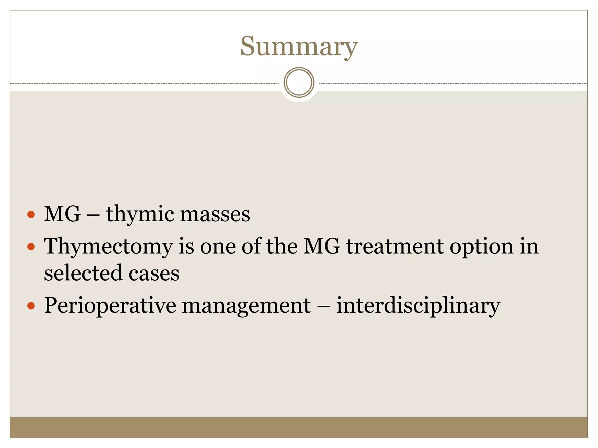 Thymectomy Perioperative Management of Myasthenia Gravis.pptx