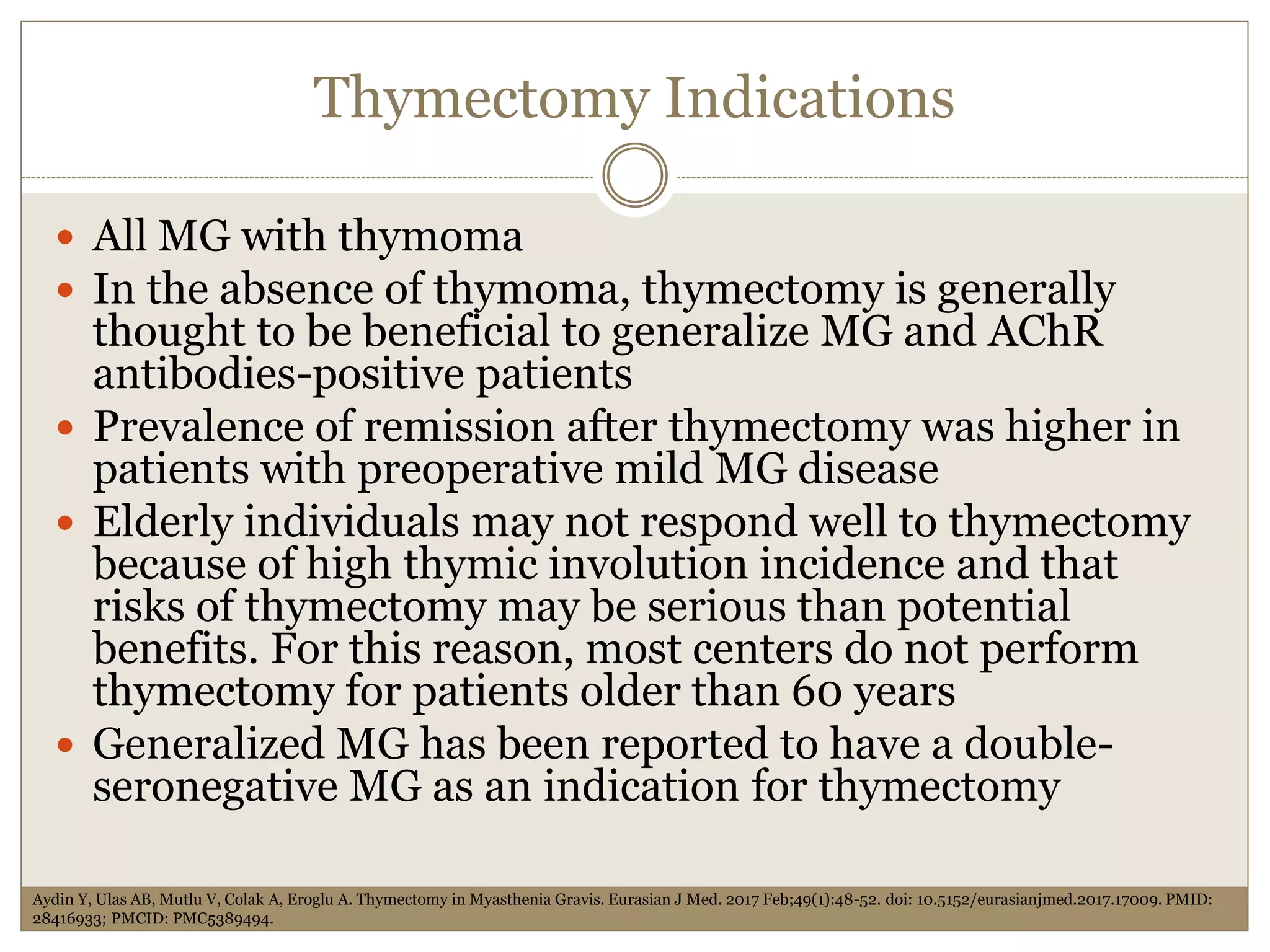 Thymectomy Perioperative Management of Myasthenia Gravis.pptx