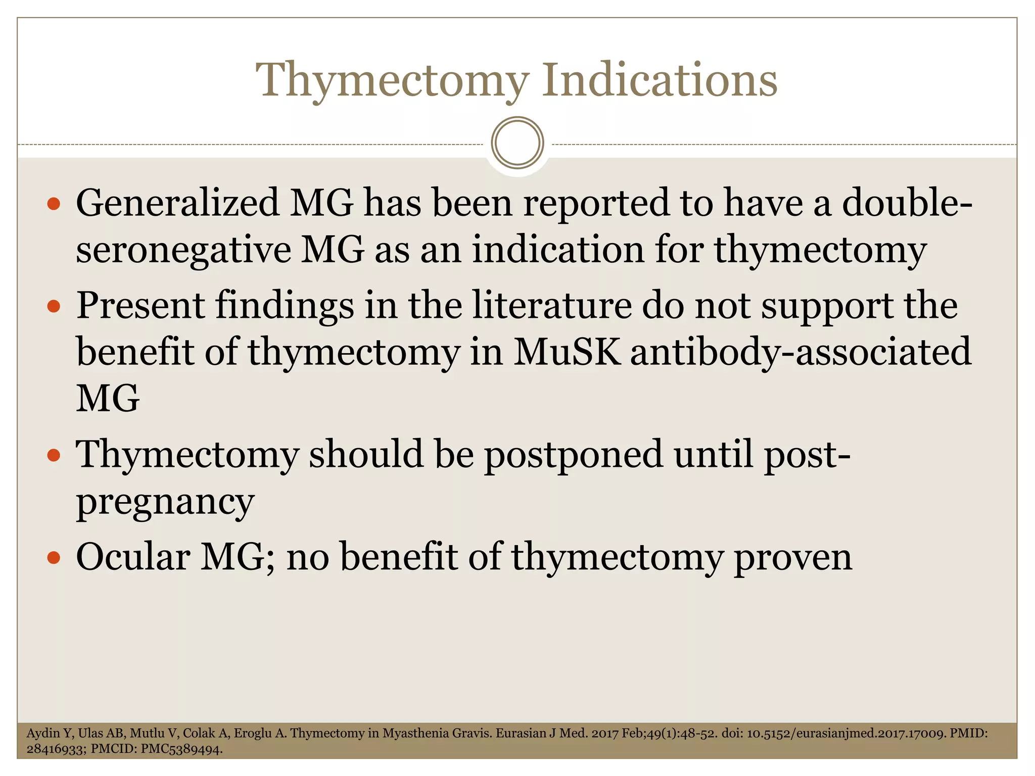 Thymectomy Perioperative Management of Myasthenia Gravis.pptx