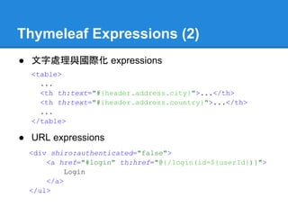 Thymeleaf Introduction | PPT