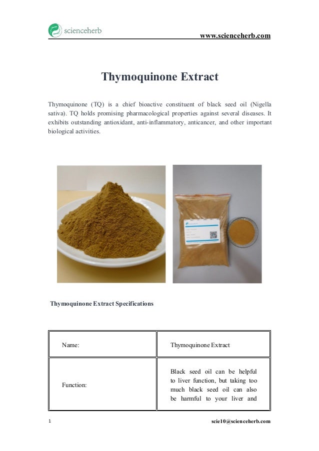 Everything You Need To Know About Thymoquinone Extract