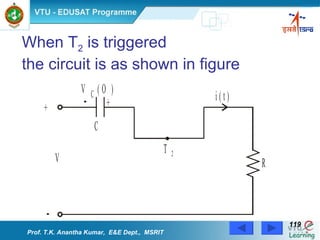 When T 2  is triggered  the circuit is as shown in figure  Prof. T.K. Anantha Kumar,  E&E Dept.,  MSRIT 