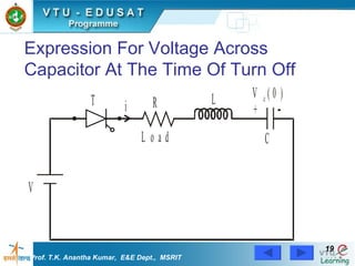 Expression For Voltage Across Capacitor At The Time Of Turn Off  Prof. T.K. Anantha Kumar,  E&E Dept.,  MSRIT 