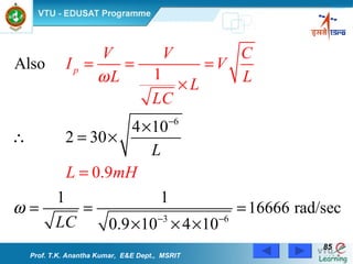 Prof. T.K. Anantha Kumar,  E&E Dept.,  MSRIT 