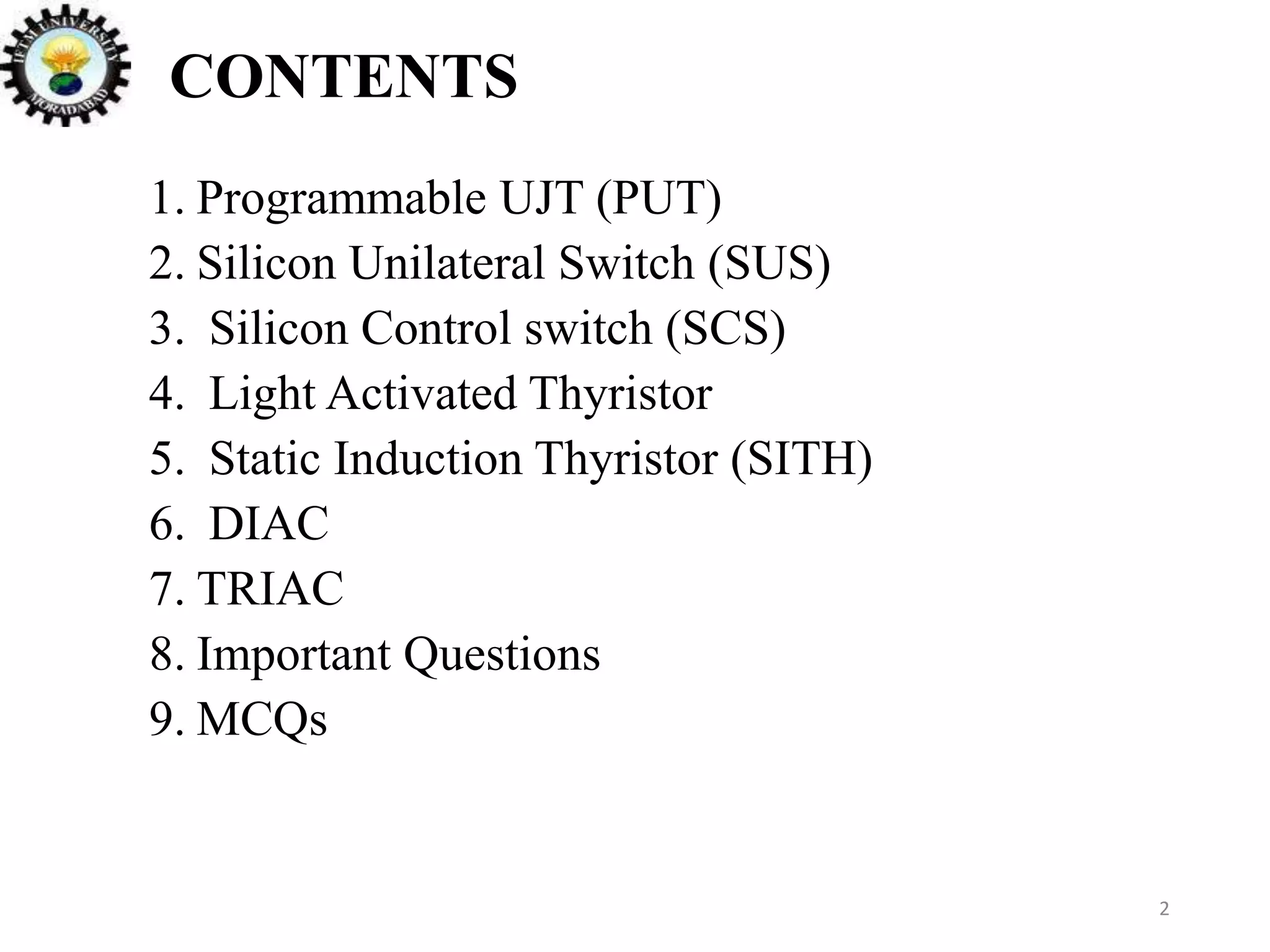 Thyristor family | PPTX