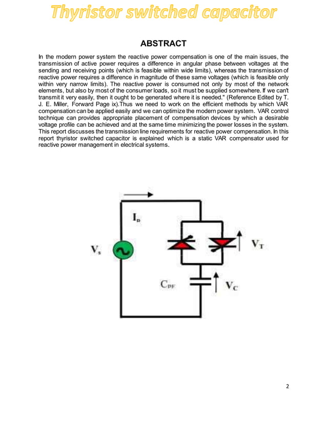 Thyristor switched capacitor