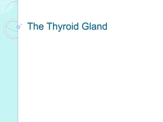 The Thyroid Gland
 