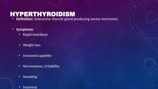 thyroid PREVENTION,TYPES AND ITS TREATMENT | PPTX