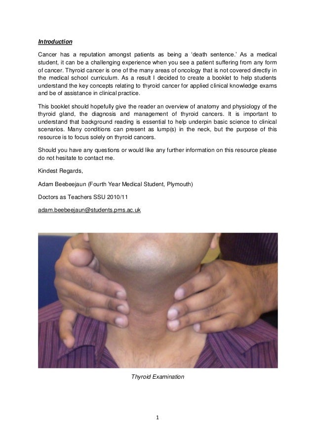 Thyroid Cancer & Differential Diagnosis of Lumps in Neck for Medical