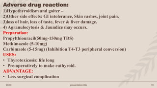 Image showcasing Thyroid and anti-thyroid drugs. Synthesis of thyroid hormone | PPTX