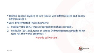 Thyroid cancer Lecture and radioactive iodine Therapy | PDF