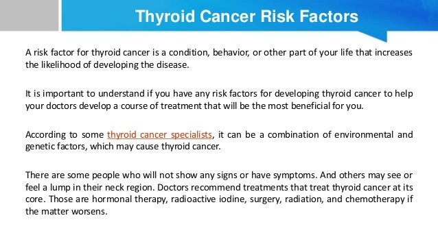Thyroid cancer risk factors | PPTX