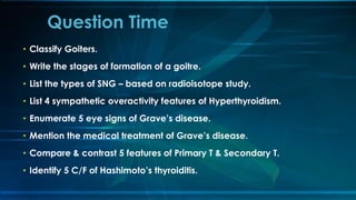 Benign Diseases of Thyroid - C/F & Management | PDF
