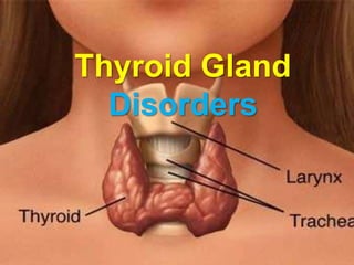 Thyroid Gland
Disorders
 