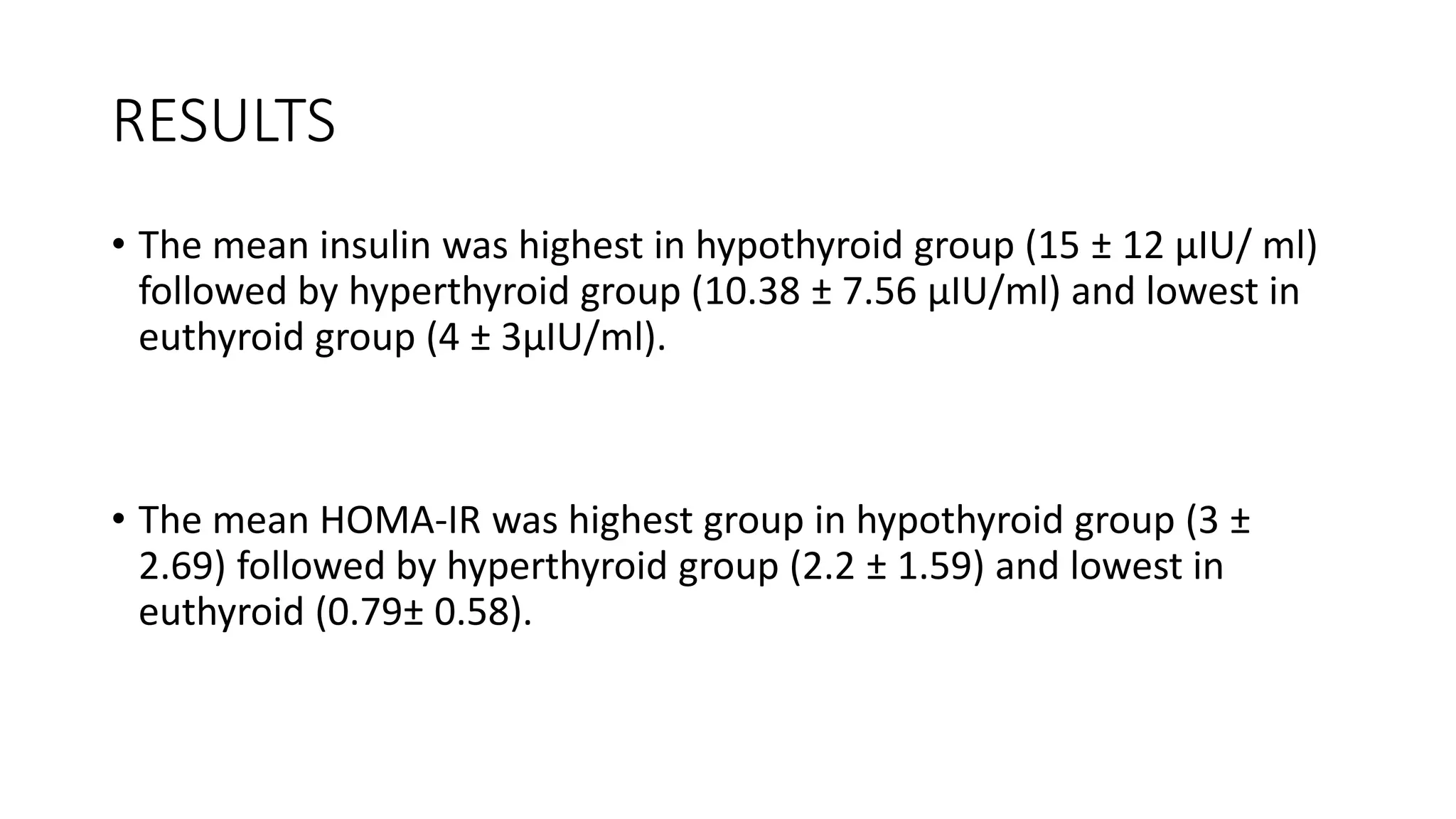 Image showcasing Thyroid dysfunction and insulin resistance journal ppt.pptx