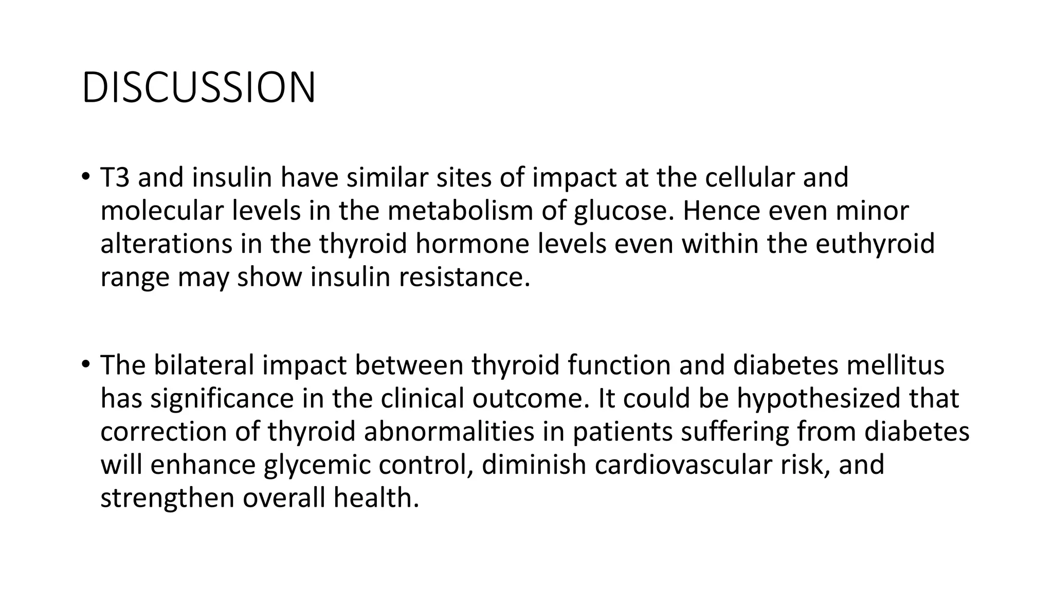 A closer look at Thyroid Hormone Replacement And Insulin Sensitivity
