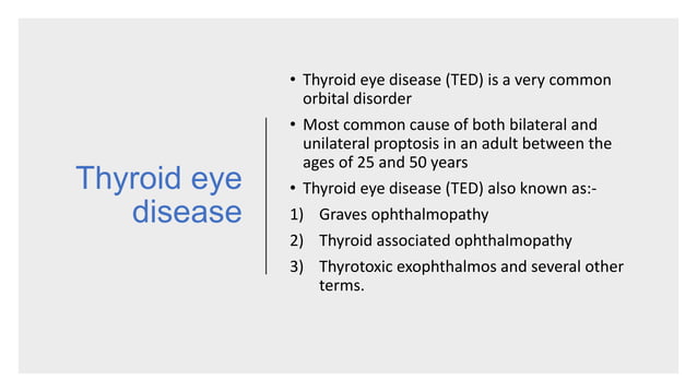 Thyroid eye disease | PPTX | Thyroid Disorders | Endocrine and ...