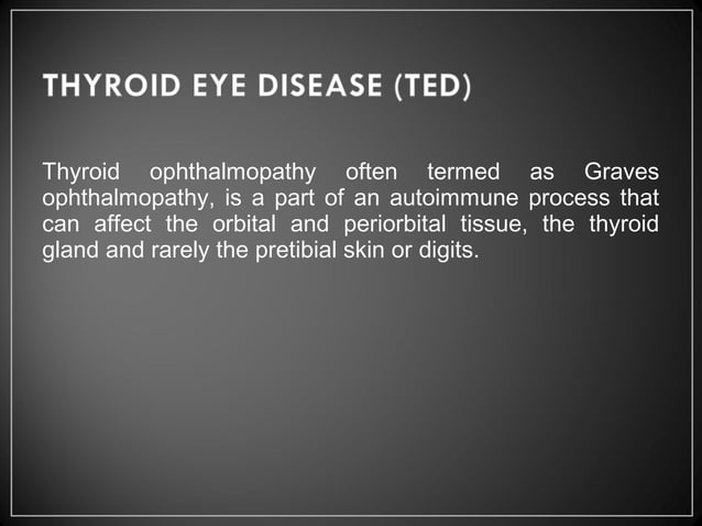 Thyroid eye diseases | PPT | Thyroid Disorders | Endocrine and ...
