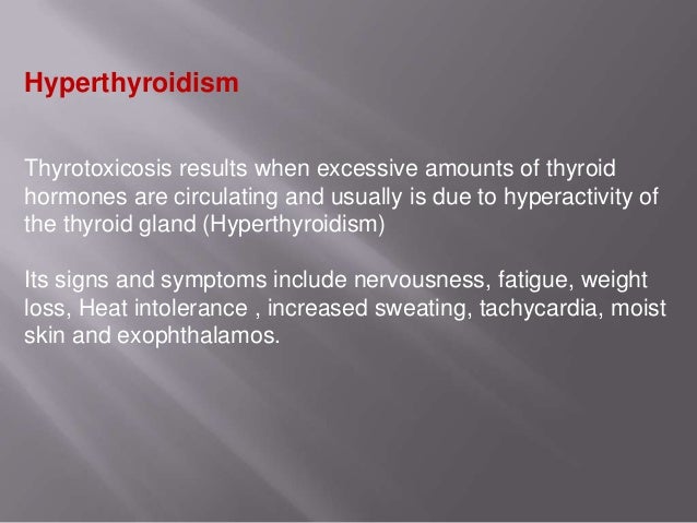 thyroid and sweating
