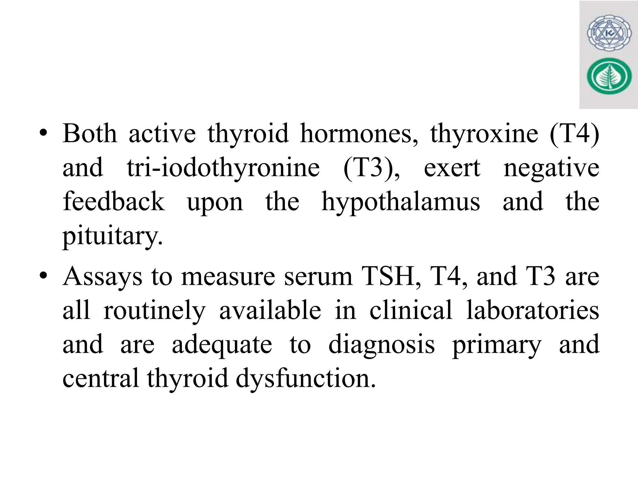 Thyroid function tests for MBBS, LAB. MED & BDS.pptx