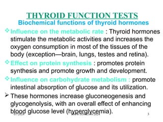 Thyroid Function Tests Clinical Chemistry | PPTX