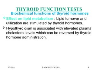 Thyroid Function Tests Clinical Chemistry | PPTX