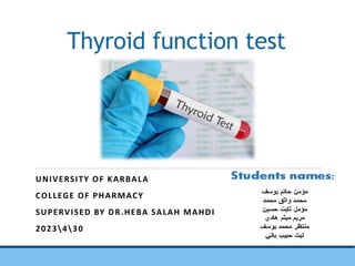 thyroid function test seminar.pptx