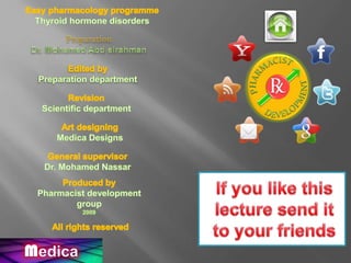 Practical notes on levothyroxinInstruct patient to take levothyroxine at same time each day, To maintain steady blood levels, preferably in morning before breakfast. 
