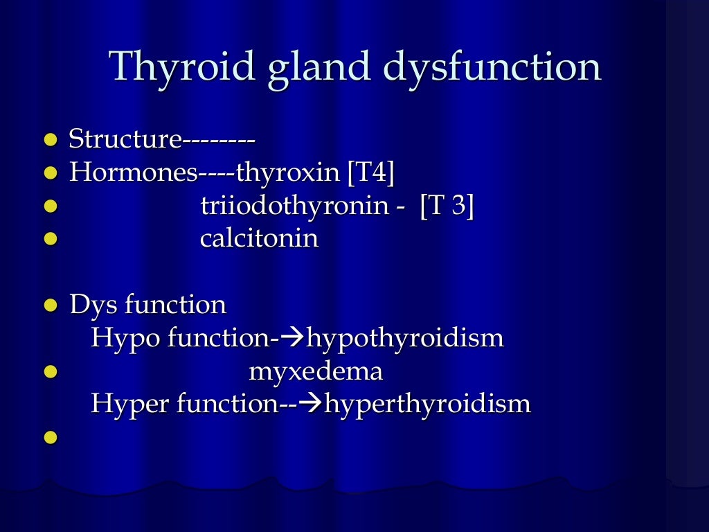Thyroid gland dysfunction