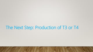 The Next Step: Production of T3 or T4
 