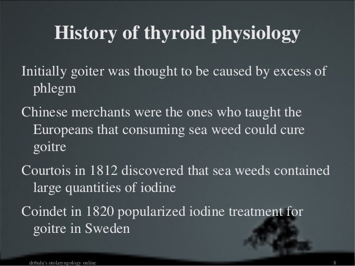 Thyroid History Thyroid history