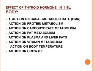 Thyroid gland and Thyroid hormone Physiology ppt | PPTX