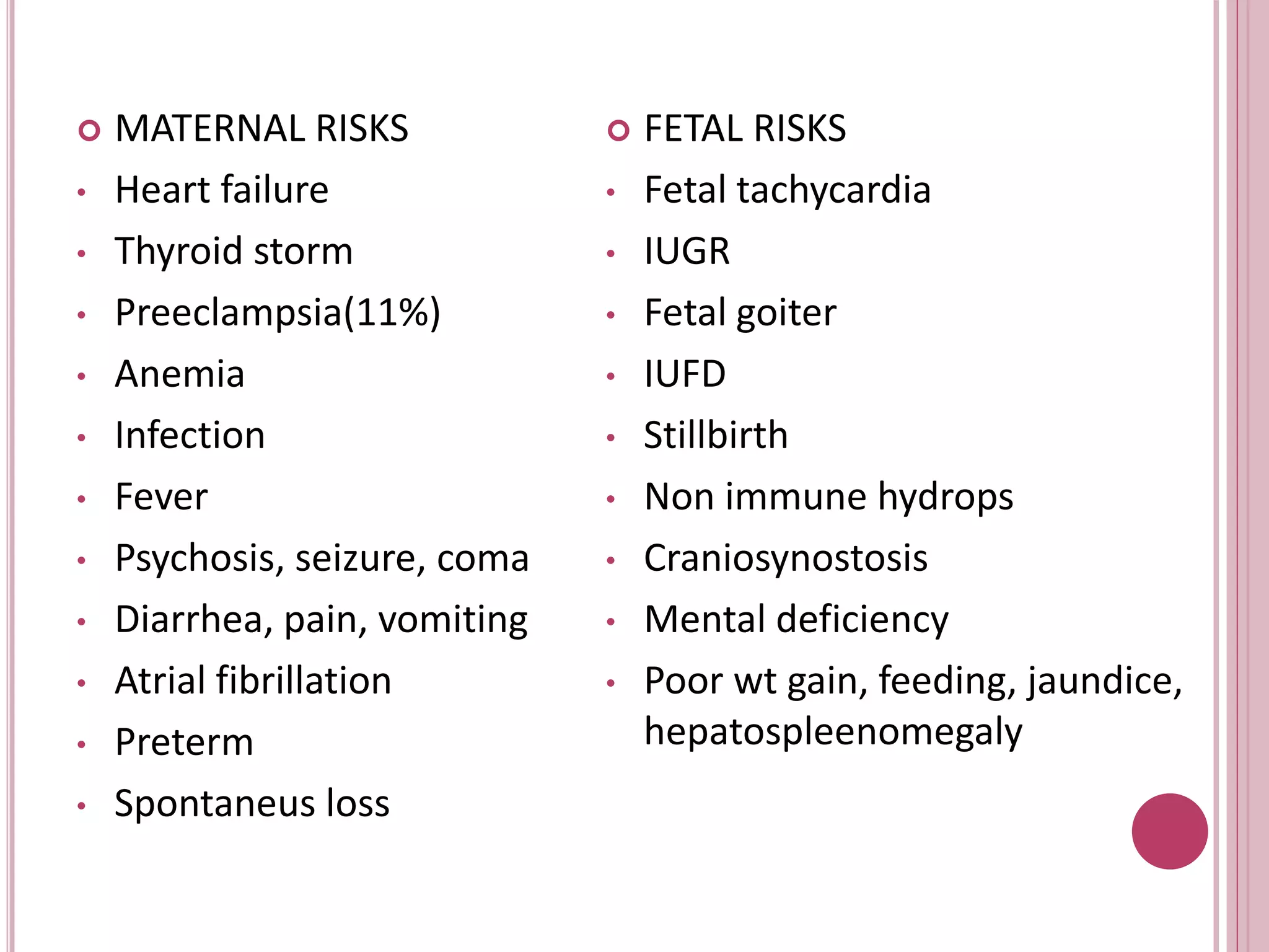 Maternal Risk Thyroid in pregnancy | PPTX