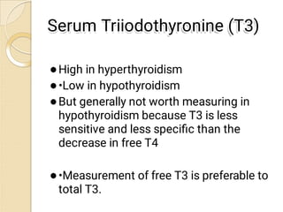 Serum Thyrotropin (Thyroid
Serum Thyrotropin (Thyroid
Stimulating Hormone; TSH)
Stimulating Hormone; TSH)








...
