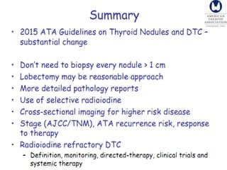 Thyroid nodules and cancer